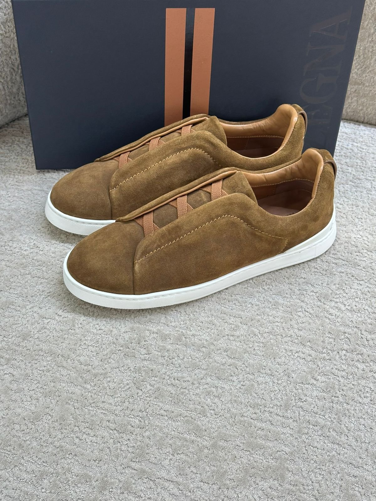 Zegna Denim Triple Stitch Sneakers - Image 11