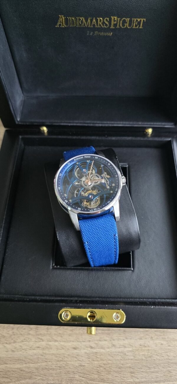 Audemars Piguet Blue Skeleton Tourbillon Watch – Luxury Automatic Timepiece - Image 2