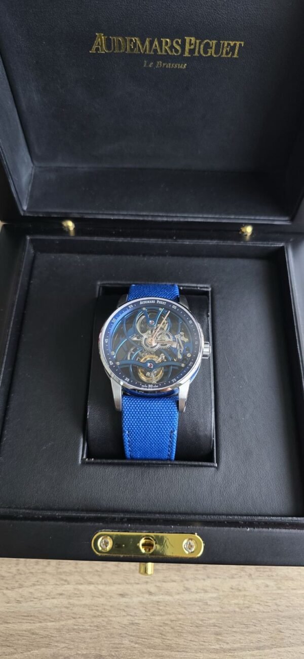 Audemars Piguet Blue Skeleton Tourbillon Watch – Luxury Automatic Timepiece - Image 3