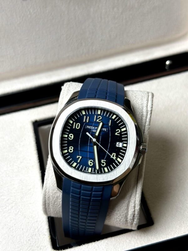 Patek Philippe Aquanaut 5168G – White Gold Blue Dial Luxury Sports Watch - Image 3