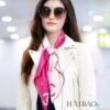 Chanel Signature Silk Scarf - Vibrant Pink Elegance