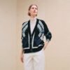 Stylish Abstract Printed Cardigan for Modern Women