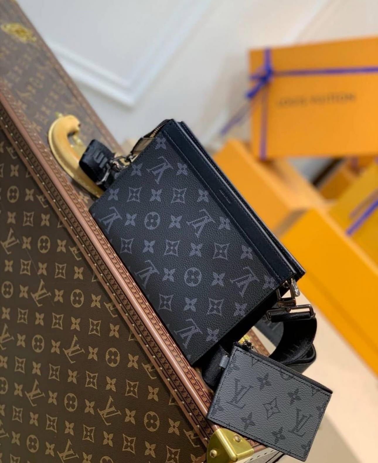 Louis Vuitton Monogram Black Mini Pouch - Image 3