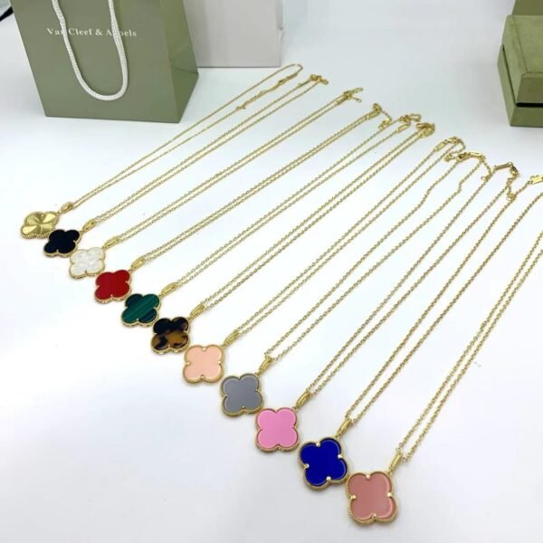 Elegant Four-Leaf Clover Pendant Necklace Collection