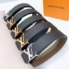 Louis Vuitton Signature Leather Belt – Classic Monogram Buckle Design