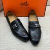 Hermès Monterey men’s black calfskin loafer