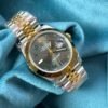 Rolex Datejust 41 gold and steel automatic watch with grey dial and original box