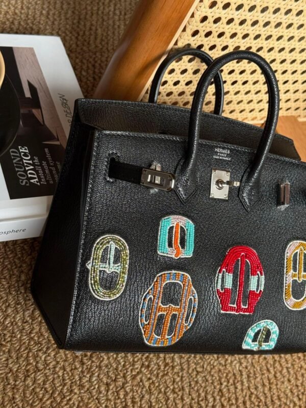 Hermès Birkin 20 Sellier Bouclerie Moderne Black Chèvre Palladium Hardware - Image 2