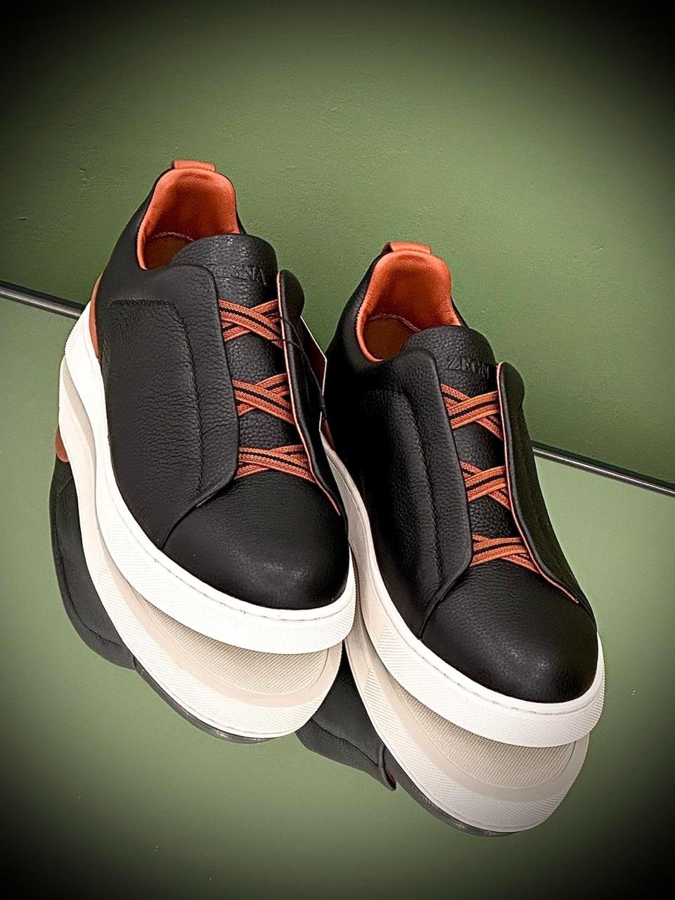 Triple Stitch Alligator Leather & Suede Sneakers - Image 12