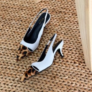 Elegant College Print Celine Leopard Heels