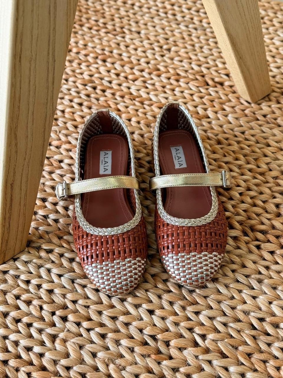Alaia Mary Jane Flats Woven Pattern 25s - Image 2
