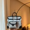 Hermès Birkin 25 Cargo Toile Goeland and Swift Leather PHW